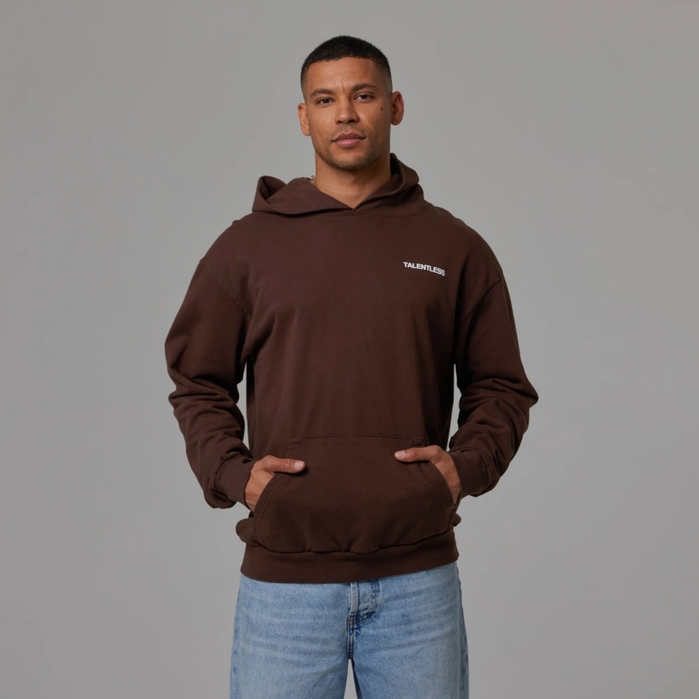 TALENTLESS Lightweight Hoodie – Coco Brown – Size S